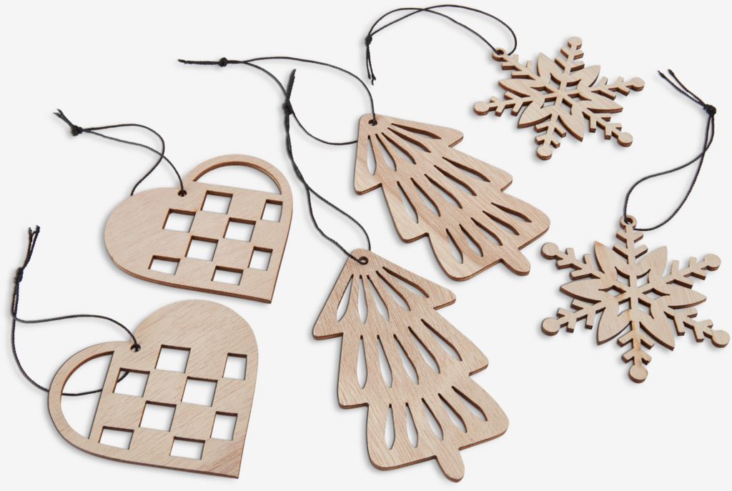 Novogodišnji ukrasi BESTLA 6 kom/p natur